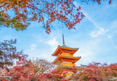 Güzel mimarisi Kiyomizu-dera Tapınağı, Kyoto, Japonya