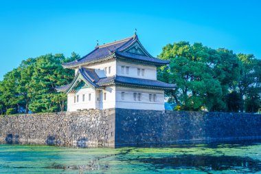Tokyo, Japonya 'daki güzel imparatorluk sarayı.
