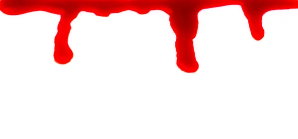 Concetto di Halloween: sangue che gocciola sul bianco  . — Foto Stock