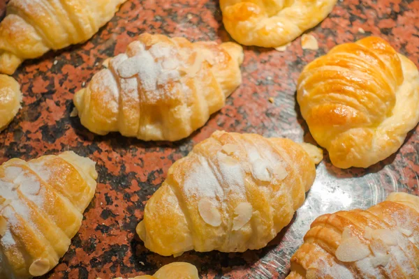 Croissant bread on table in buffet  . — Stock Photo, Image