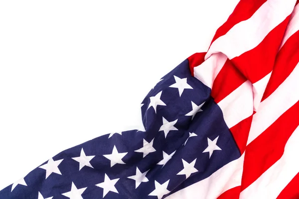 American flag on white background . — Stock Photo, Image