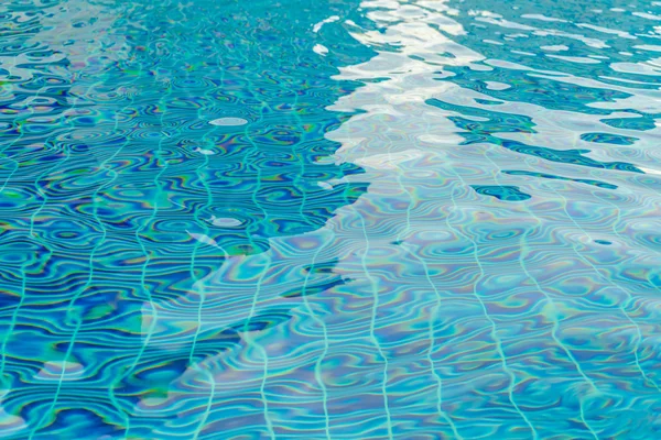 Blue swimming pool rippled water . — Stock Photo, Image