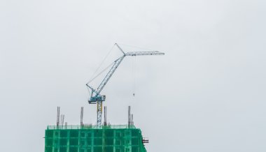 Vinç ve Yapı İnşaat alanı (işlenen filtre uygulanmış görüntü 