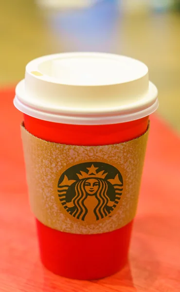 Tokió, Japán - 24 November 2015. Starbucks kávé háttér. — Stock Fotó
