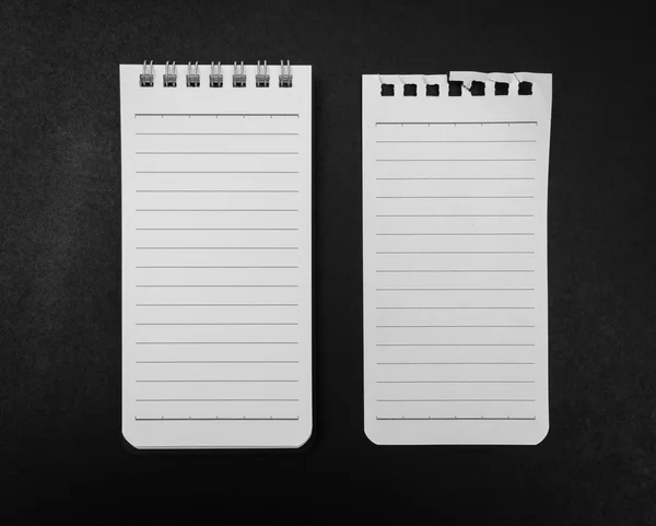 Blank Note book mock up on black background . — Stock Photo, Image