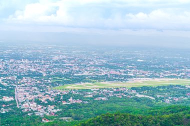 Chiang Mai, Tayland şehrin havadan görünümü .