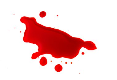 Cadılar Bayramı kavramı: kan splatter beyaz zemin üzerine .