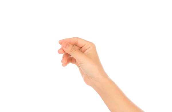 Women hand to hold business card ,credit card,blank paper or oth — Stock Photo, Image