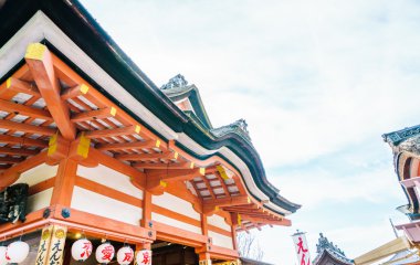 Güzel mimarisi Kiyomizu-dera Tapınağı, Kyoto, Japonya