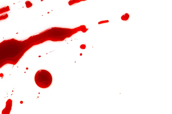 Konsep Halloween: Percikan darah pada latar belakang putih  . — Stok Foto