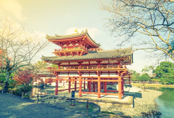 Byodo-in Temple Kyoto, Japón (Imagen filtrada procesada vintage — Foto de Stock