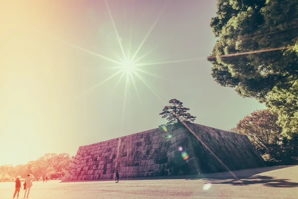 La fundación de una torre del castillo de Edo-jo, Japón (F — Foto de Stock