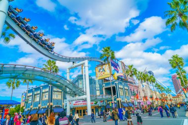 Osaka, Japonya - 1 Aralık 2015: Universal Studios Japonya (Usj). 