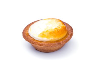 Peynirli tart beyaz arka plan üzerinde .