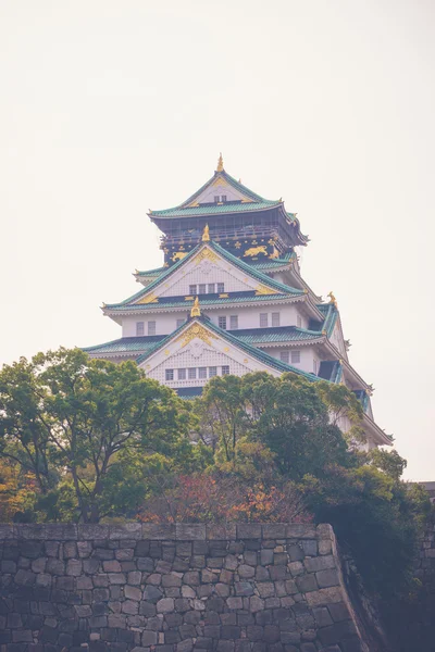 Zamek Osaka w Osaka Japonia (filtrowane obrazu przetwarzane vintage e — Zdjęcie stockowe