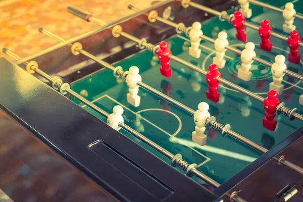 Football table game with red and white player . ( Filtered image — Stock Photo, Image