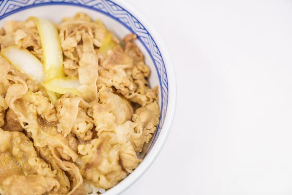 Prato tradicional japonês Carne teriyaki com arroz — Fotografia de Stock