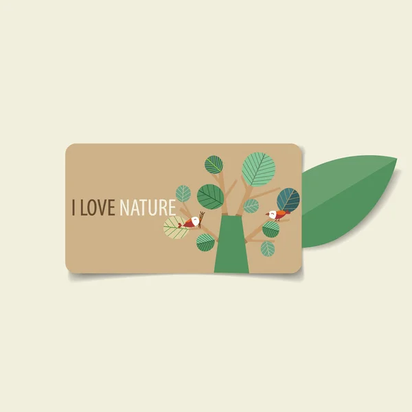 Nature Banner Green Eco Earth Trees Vector Illustration — Stock Vector