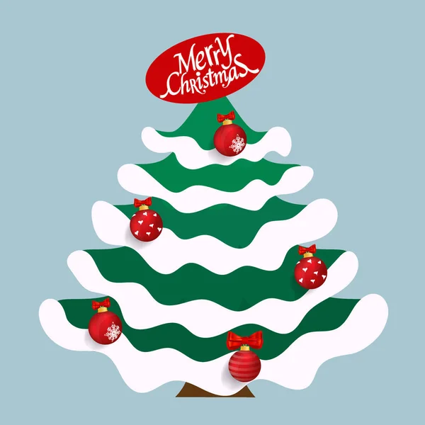 Dekorovaný Vánoční Stromek Rekreační Pozadí Veselé Vánoce Šťastný Nový Rok — Stockový vektor