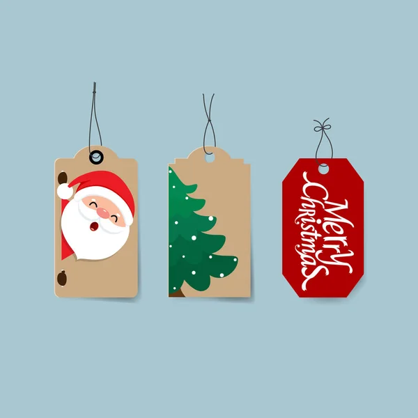 Weihnachtsverkauf Tags Und Clearance Tags Festliches Weihnachtsdesign Vektorillustration — Stockvektor