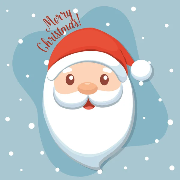 Christmas Santa Claus Cartoon Inglés Feliz Navidad Feliz Año Nuevo — Archivo Imágenes Vectoriales