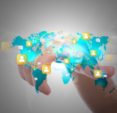 Sosyal ağ kavramı: el nokta sosyal ağ ve dünya için 