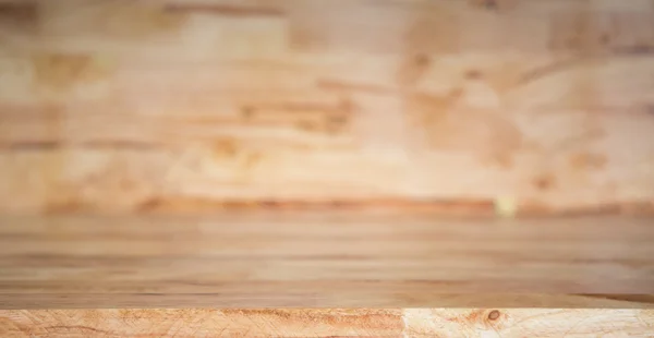 Close up of empty wood shelf — Stock Photo, Image