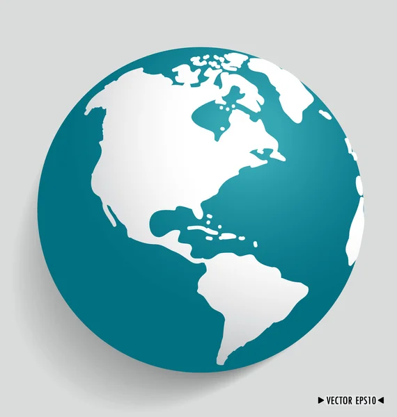 Modern globe. Vector illustration. — Stock Vector