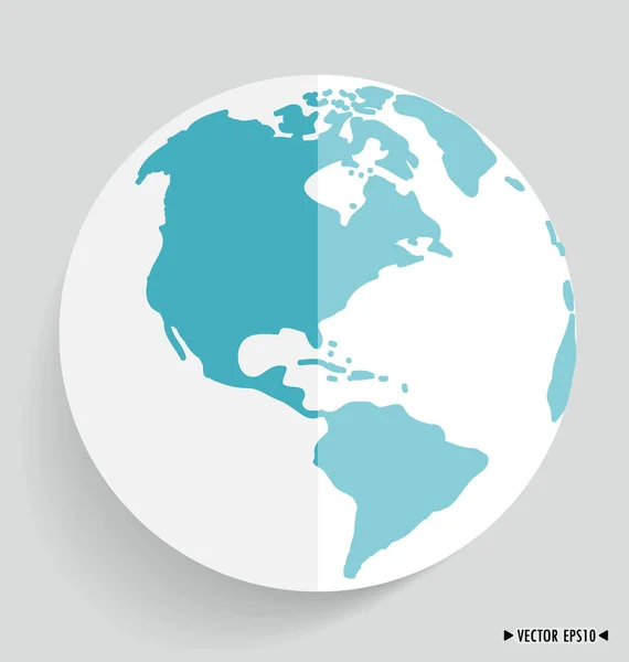 Modern globe. Vector illustration. — Stock Vector