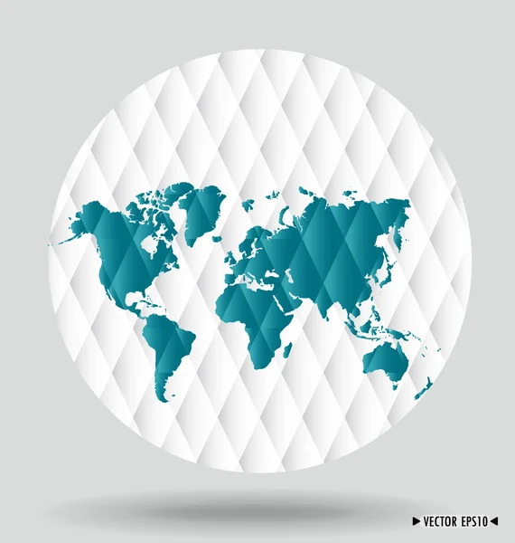 Carte du monde et globes terrestres. Illustration vectorielle . — Image vectorielle