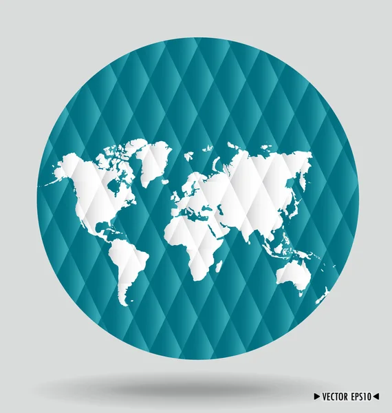 World map and earth globes. Vector illustration. — Stock Vector