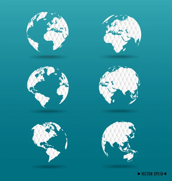 Modern globes. Vector illustration. — Stock Vector