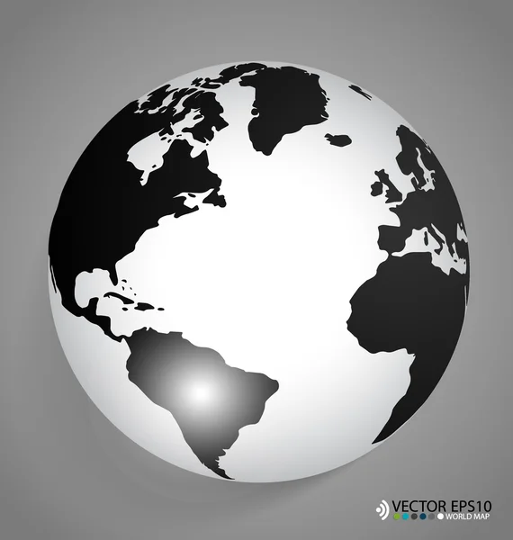 Modern globe. Vector illustration. — Stock Vector