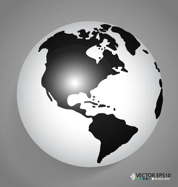 Modern globe. Vector illustration. — Stock Vector