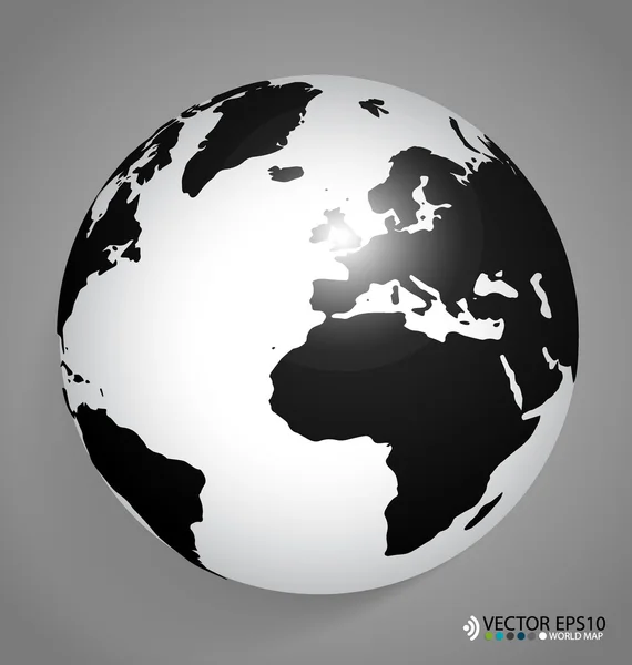 Modern globe. Vector illustration. — Stock Vector