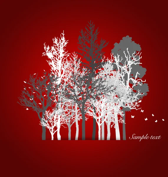 Des arbres abstraits. illustration vectorielle . — Image vectorielle