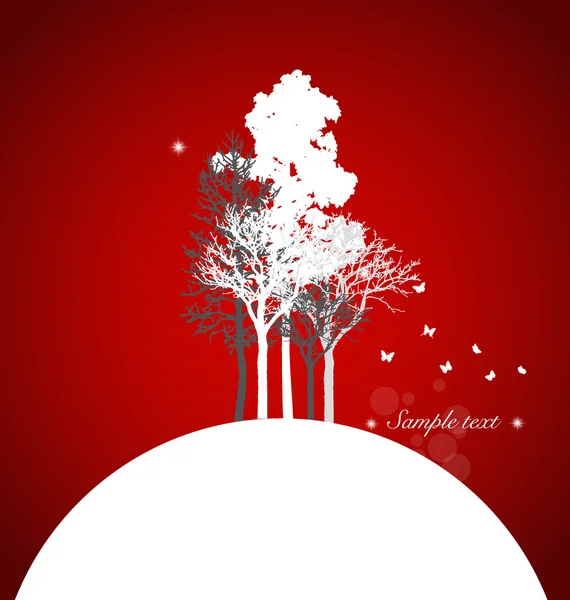 Abstracte bomen. vectorillustratie. — Stockvector