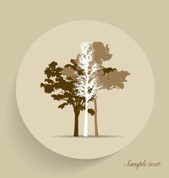 Silhouettes d'arbres. Illustration vectorielle. — Image vectorielle