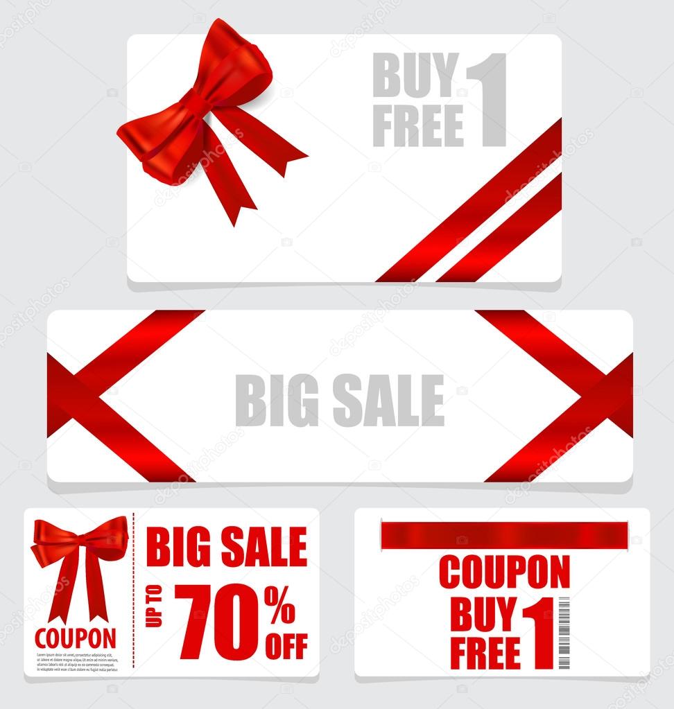 End of year sale savings labels set, price tag, sale coupon, vou