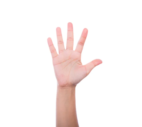 Beyaz arkaplanda insan eli izole edilmiş — Stok fotoğraf