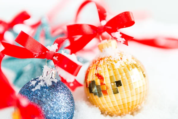 Christmas decoration  with snow — Stock Photo, Image