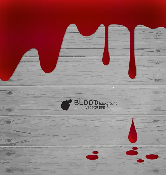 Glad halloween. blod droppade på trä vägg. vektor illustratio — Stock vektor