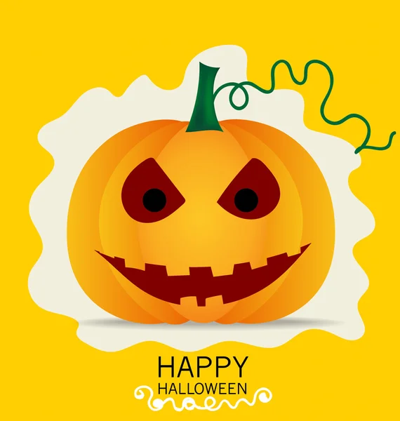 Gelukkig halloween ontwerp achtergrond met halloween pompoen. vector — Stockvector