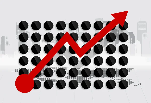 Gráfico de design moderno. Gráfico de negócios para o sucesso, pode usar para busi — Vetor de Stock