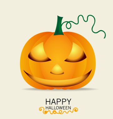 Cadılar Bayramı Balkabağı ile mutlu halloween tasarım arka plan. vektör