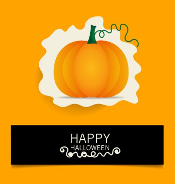 Cadılar Bayramı Balkabağı ile mutlu halloween tasarım arka plan. vektör