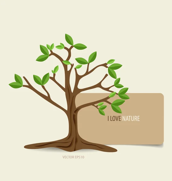 Natuur banner, Eco biologische labels en kaarten. Vectorillustratie — Stockvector