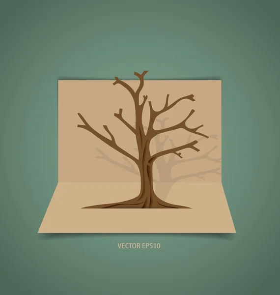 抽象的な木、ベクトル イラスト. — ストックベクタ