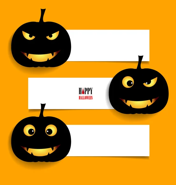 Feliz fundo de design de Halloween com abóbora de Halloween. Vetor — Vetor de Stock