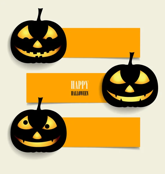 Feliz fundo de design de Halloween com abóbora de Halloween. Vetor — Vetor de Stock